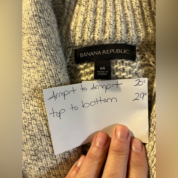 Banana Republic Men’s Chunky Knit Cardigans Grey & Cream Size M Bundle of Two - Picture 13 of 13